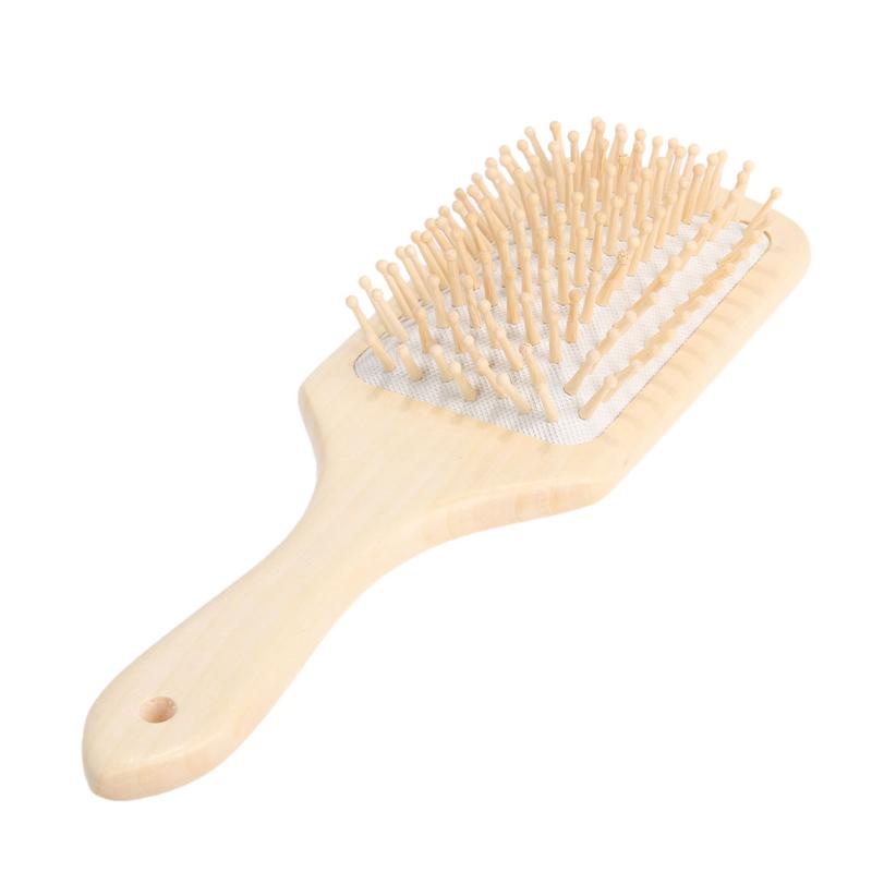 Brosse à cheveux en bois de bambou naturel, légère, vegan, bio, naturelle, pour démêler et lisser les cheveux en douceur, brillance, douceur, chevelure, soin capillaire, bio, écologique, recyclable, naturel, shampoing, henne, poudre, sanglier, peigne, peigner
