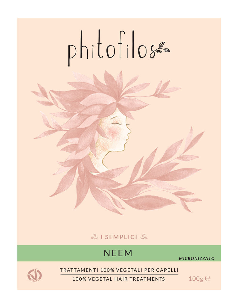Poudre de Neem, phitofilos, propriétés antiseptique et germicide naturel, insecticide et fongicide naturel, il lutte contre les poux, assainit le cuir chevelu, affections, pellicules, démangeaisons, psoriasis, dermite, eczéma, hydratant, pour la peau, il assainit les pores et traite les peaux grasses et acnéiques.