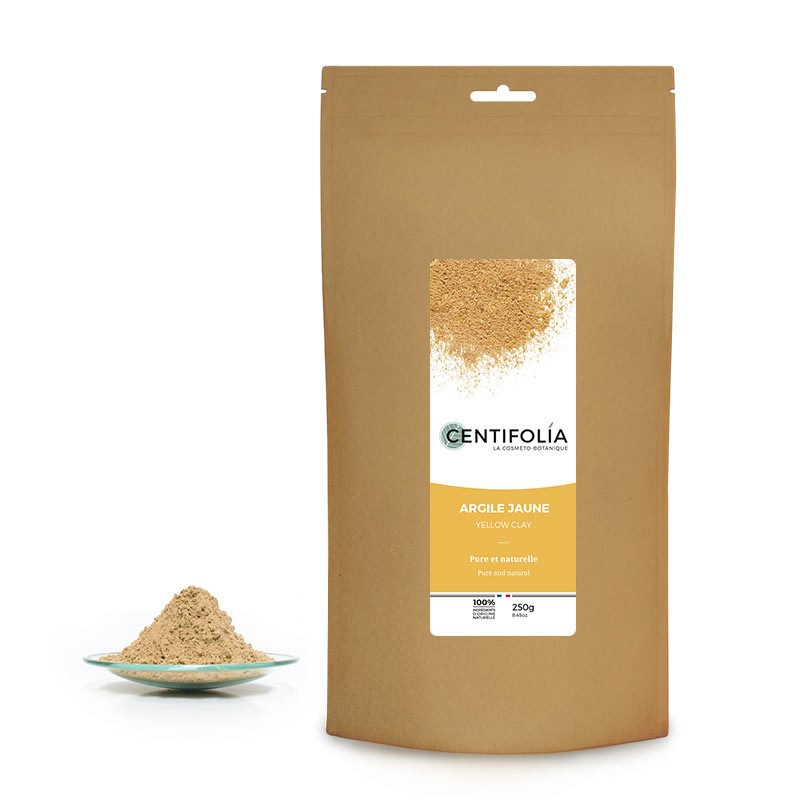 100% naturel, Centifolia, argile jaune, cheveux, soin capillaire, peau, visage, ghassoul, rhassoul, white clay, terre, maroc, peaux grasses, cheveux gras, pellicule, démangeaisons, psoriasis, eczema, bio, vegan, boutique, henne, shampoing sec, masque, poudre, plante, laver, chevelure, lavage doux, volume, brillance