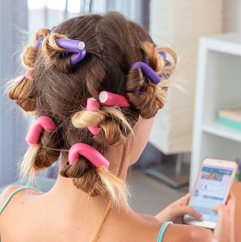 Lot de 10 Bigoudis magiques en mousse, boucles sans chaleur