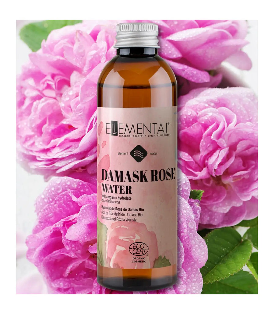 Eau Florale de Rose Bio, pure, hydrolat, lavande, peaux délicates, réactives, sensible, rougeurs, illumine le teint, Nettoie et purifie la peau en profondeur, Hydratante, Puissant anti-oxydant, anti rides, rose de damas, pétale, visage, henne, algérie, rouge cerise, cheveux, soin capillaire, naturel, violine, aubergine