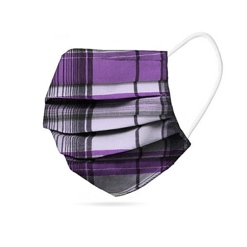 Masque Barrière de protection - VIOLET CHECK - Normes U.E.