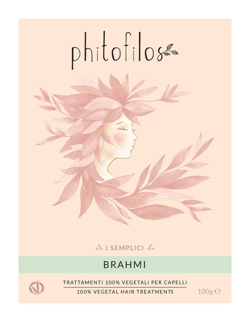 Poudre Brahmi, brami, phitofilos, bacopa, amla, fonce, foncer, cheveux brun, brune, chatain, neutraliser roux, cuivré, noisette, coloration, rouge cerise, henné naturel, brillance, nourrit, démêle, hydrate, hydratation hydrater, chevelure, soin capillaire, cheveux châtain, soin capillaire, bio, vegan, boutique henné