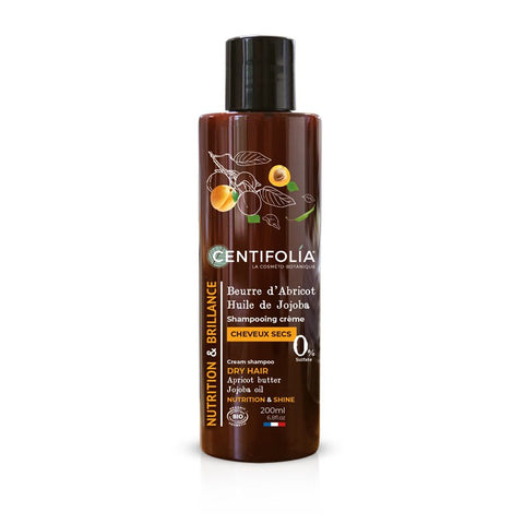 Shampoing Crème Nutrition cheveux secs, Abricot et Jojoba - Centifolia