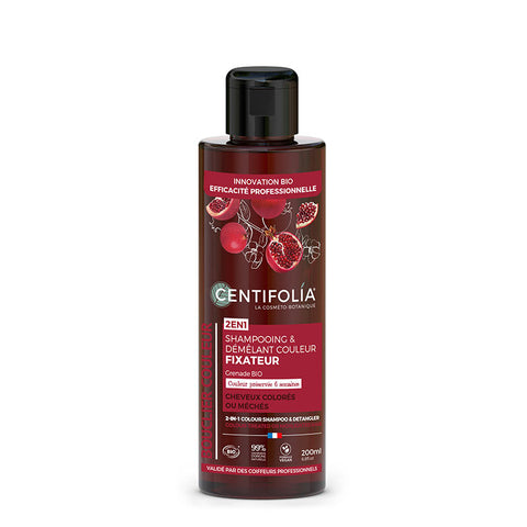 Shampoing Démêlant et Fixateur de Couleur, Grenade Bio - Centifolia