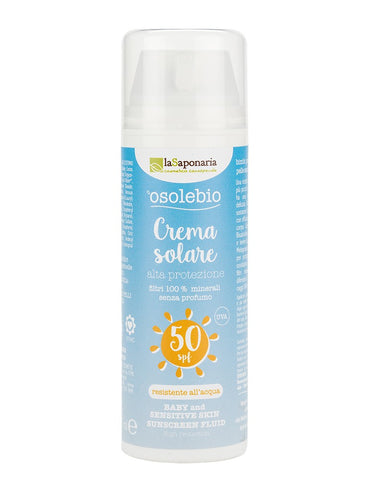 Crème Solaire SPF50, Enfants et Peaux Sensibles - Grand Format, 
