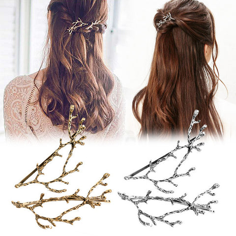 Lot de 2 Pinces à cheveux - Branches d'Or ou Argent